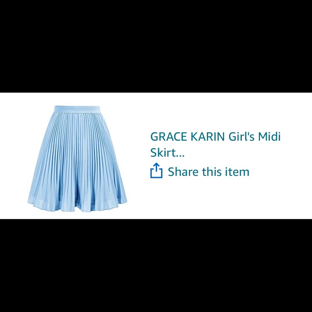 Grace Karin blue swing skirt